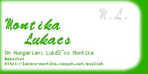 montika lukacs business card